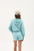 FRENCH TERRY RAW-EDGE ZIP HOODIE